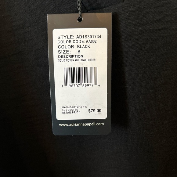 Adrianna Papell Black Sleeveless Blouse NWT - Picture 2 of 3
